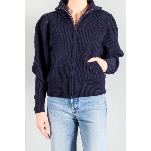 Isabel Marant "Abby" Zip-Front Cardigan in Navy, size 36 (like XS/S) - Picture 15 of 15
